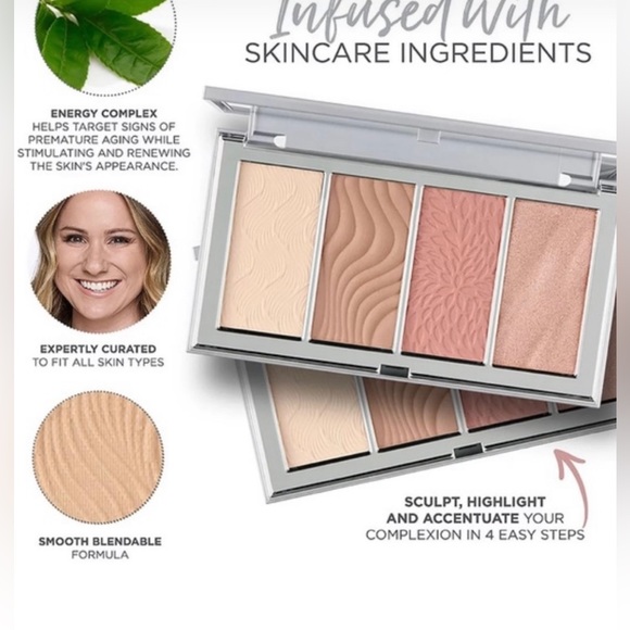 PÜR 4-IN-1 SKIN-PERFECTING POWDER Face Palette FAIR LIGHT - Picture 2 of 8